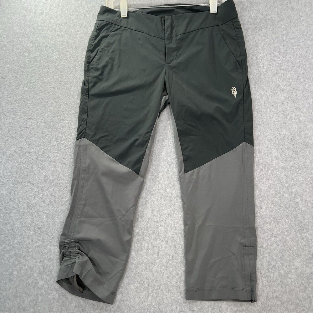 INDYGENA Women's Viaxe Capri Pants in gray and pink Size Medium